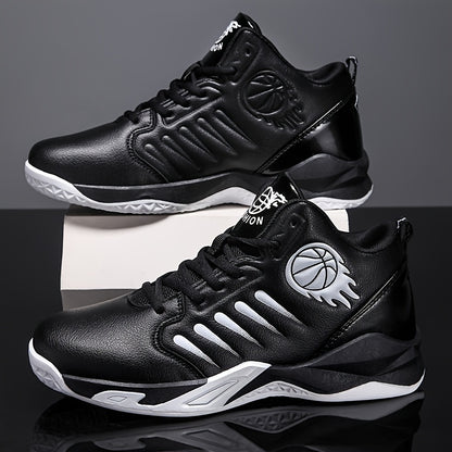 [Trendy Basketball Shoes] Trendy Professional Men's High Top Basketball Shoes | Comfy Non-Slip Durable Lace-Up Sneakers for Outdoor Activities
