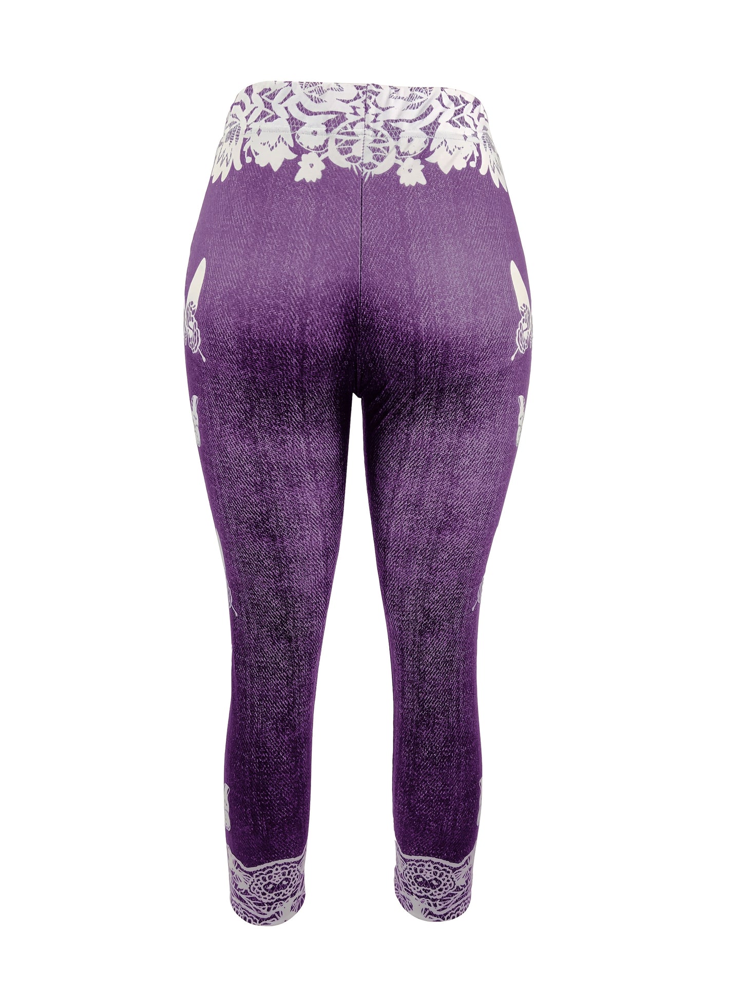European And American Women'S Pants, Fashionable And Casual, Randomly Printed, Women'S Leggings, Cropped Pants, Tight Fitting