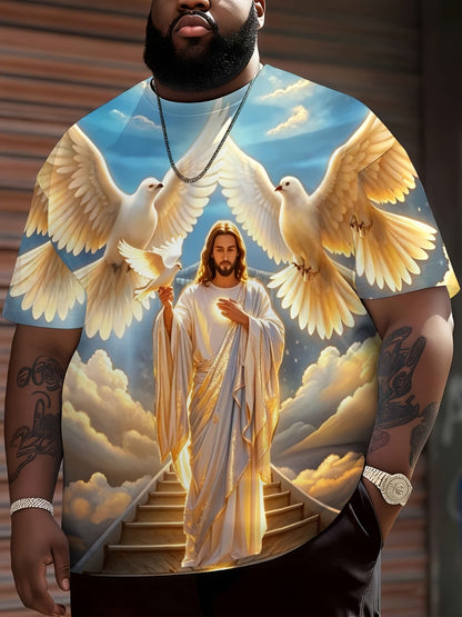 Men's Faith Graphic T-Shirt - Classic Neck Short Sleeve 446309