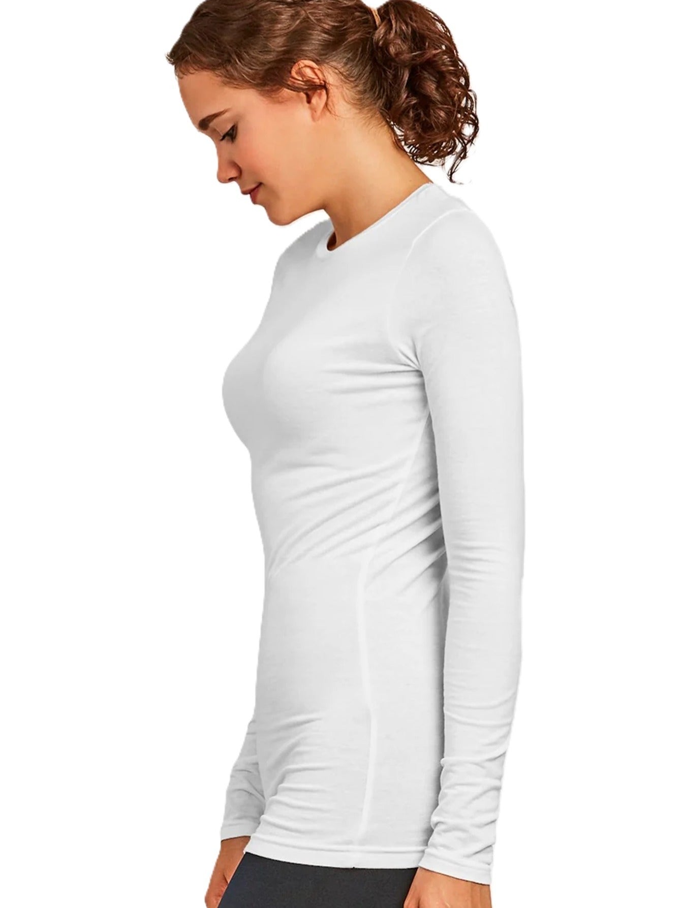 LADIES LONG SLEEVE CLASSIC FIT CREW NECK T-SHIRT