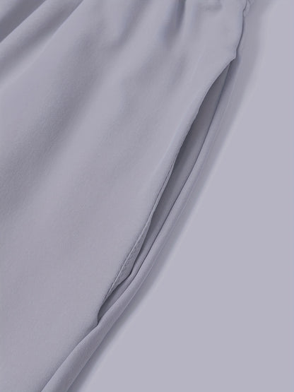 Women'S Frosted Pocket Brush Pants with Elastic Ribbed Toe Binding Work Pants
