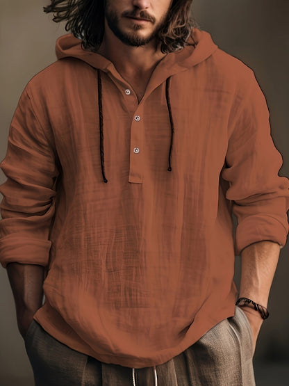 Men's Sweatshirt - Long Sleeve Hooded Style 43397