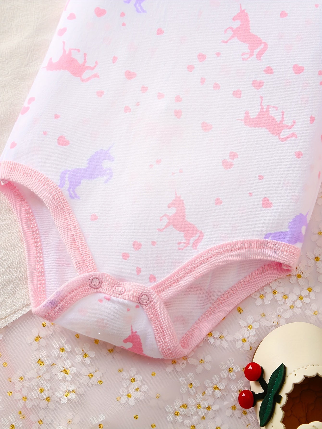 5pcs Infant's short sleeve onesie pegasus cotton for summer