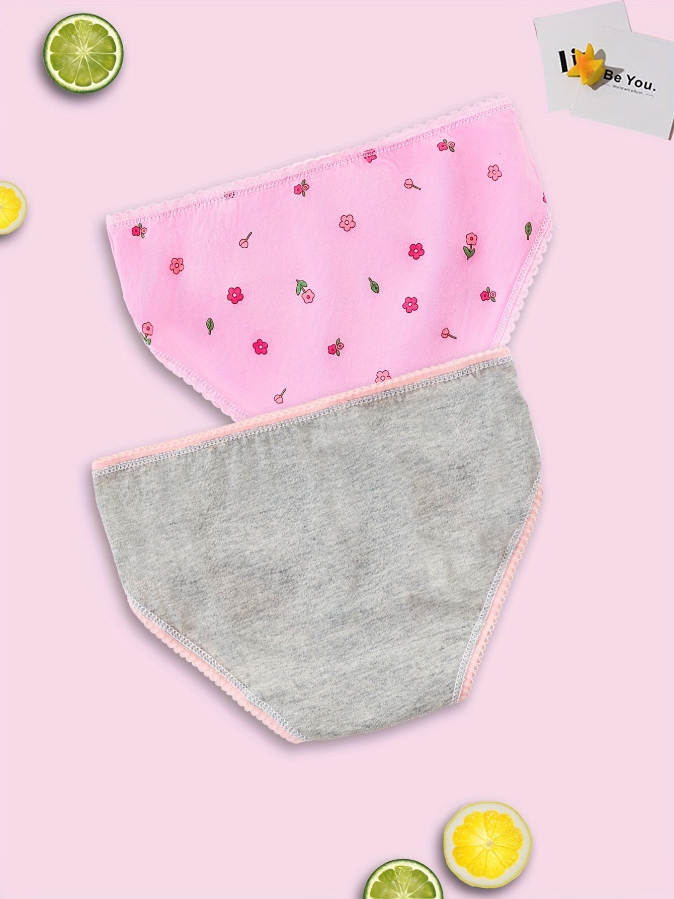 Random 8pcs: Cute Floral Printed Tri-Shorts for Little Girls - Soft, Stretchy, And Perfect for All Seasons