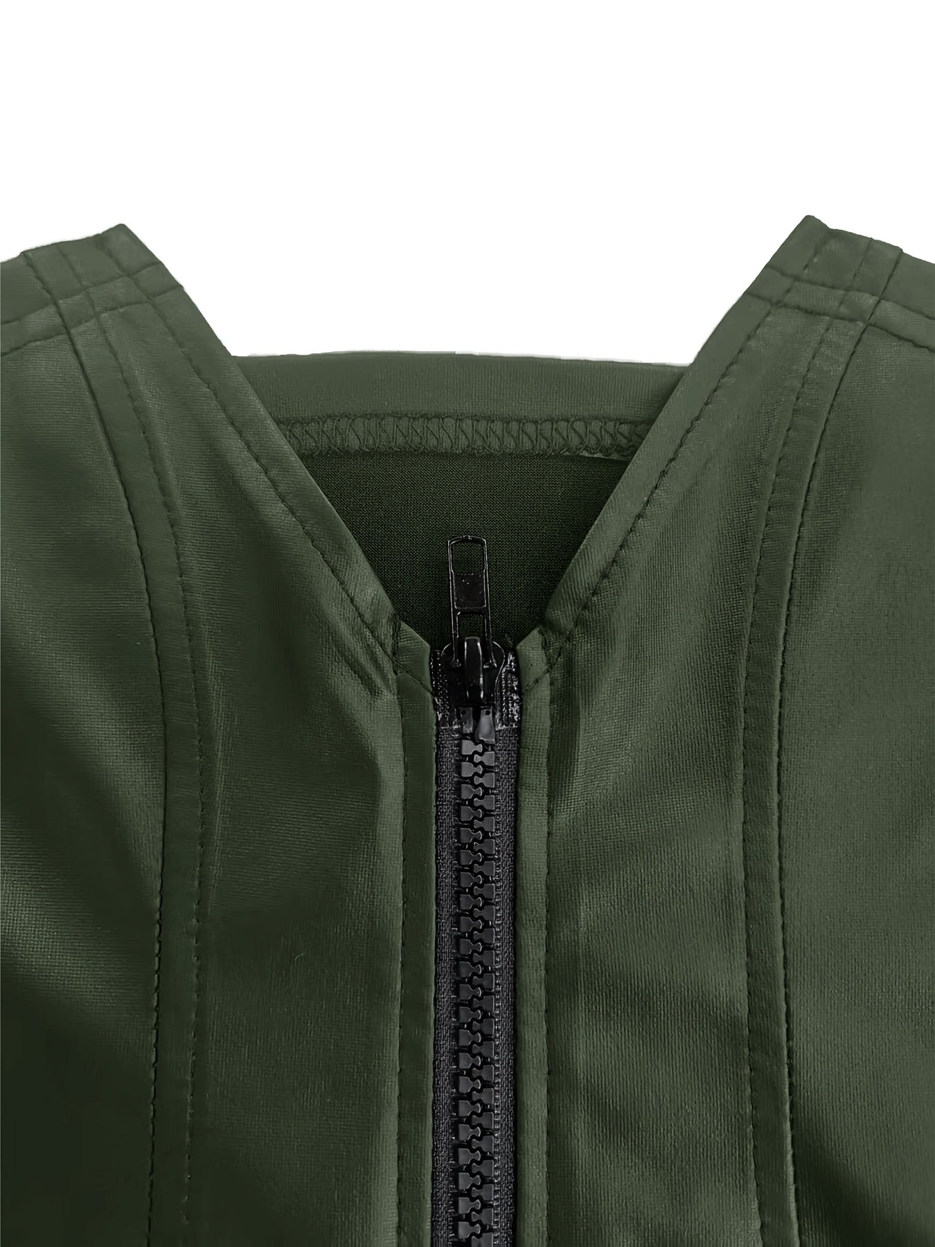 Ladies Lapel Sleeveless Slim Fit Casual Versatile Elegant Vest | Suitable for Daily Wear, Casual Dates, Parties, Solid Color, Zipper Detail, Spring/Summer Season