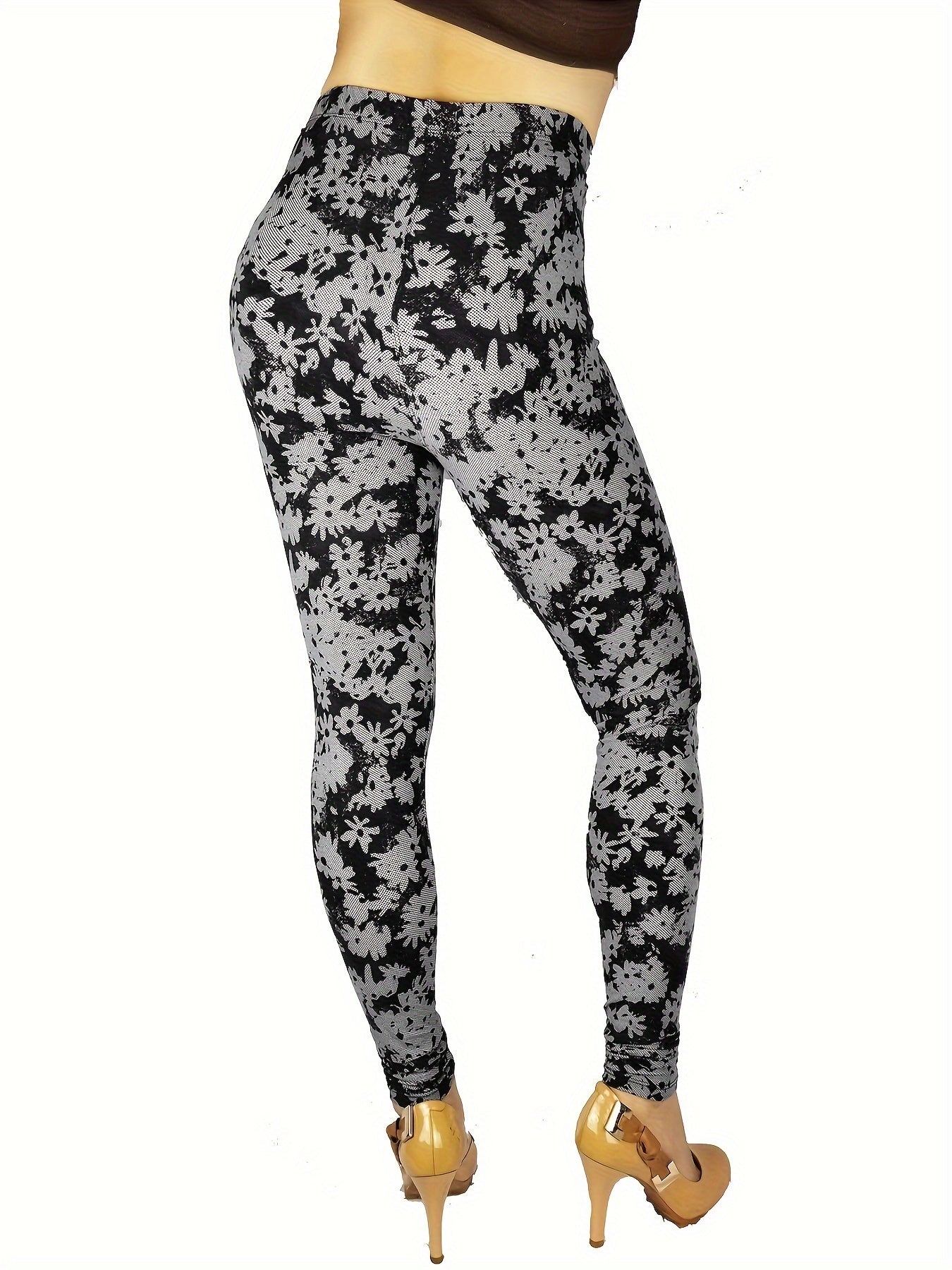 Fashion Printed Leggings For Women No See Through High Stretch Super Soft Leggings Regular