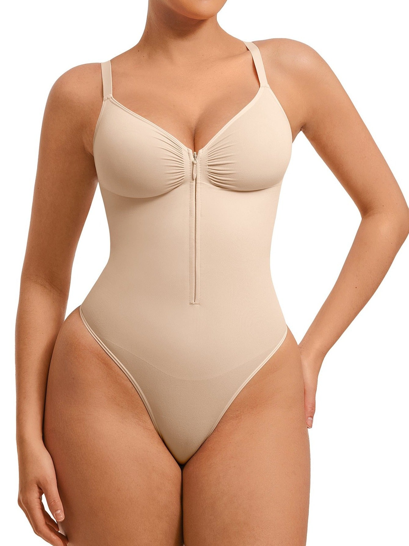 Women's Dark Brown Zip-Up Top - product view 23