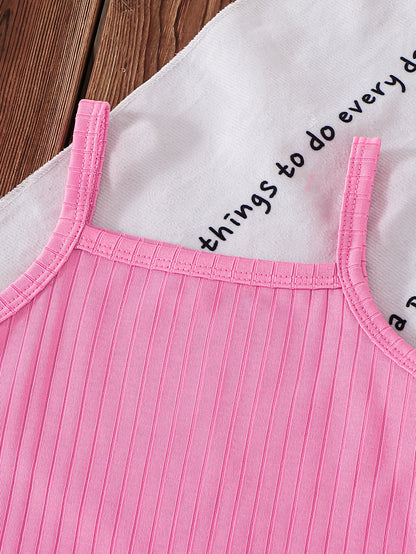 3pcs Baby Girl 3pcs Knitted Jumpsuit Suit - Yellow, Pink & Striped Bodysuits | Spring Summer Outfits, Slight Stretch Fabric, Machine Washable Wear for Photoshoots, Everyday Outfits (Regular Fit) Clothes, Perfect for Outdoor