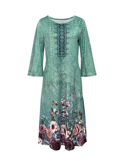 New Fashion Seaside Holiday Style Full-body Printed Vest Dress[directional]