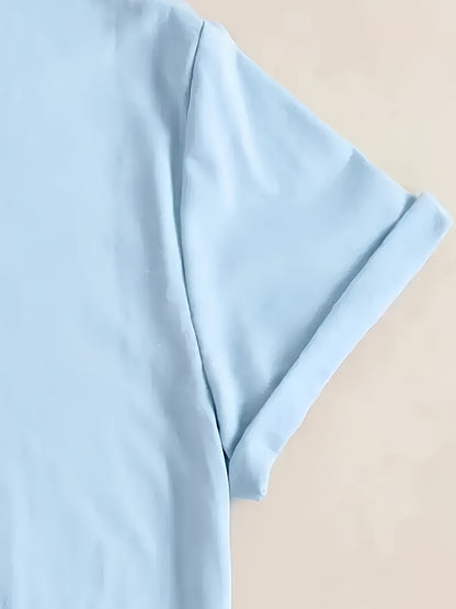 Plus Size - Plus Size - Plus Size Women'S T-Shirt Featuring a Comfy Round Neckline, Stylish Print, Perfect for Spring And Summer, Made from Soft And Cozy Fabric, a Must-Have for Fashion Lovers, Plus Size Top