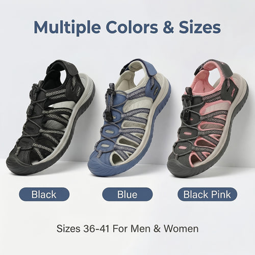 Women'S Closed Toe Hiking Sandals, Adjustable Quick Dry Water Shoes, Non-Slip Outdoor Sport Sandals With Arch Support For Summer Beach Walking Women'S Closed Toe Sport Sandals, Breathable Adjustable Strap Hiking Sandals, Non-Slip Arch Support Water
