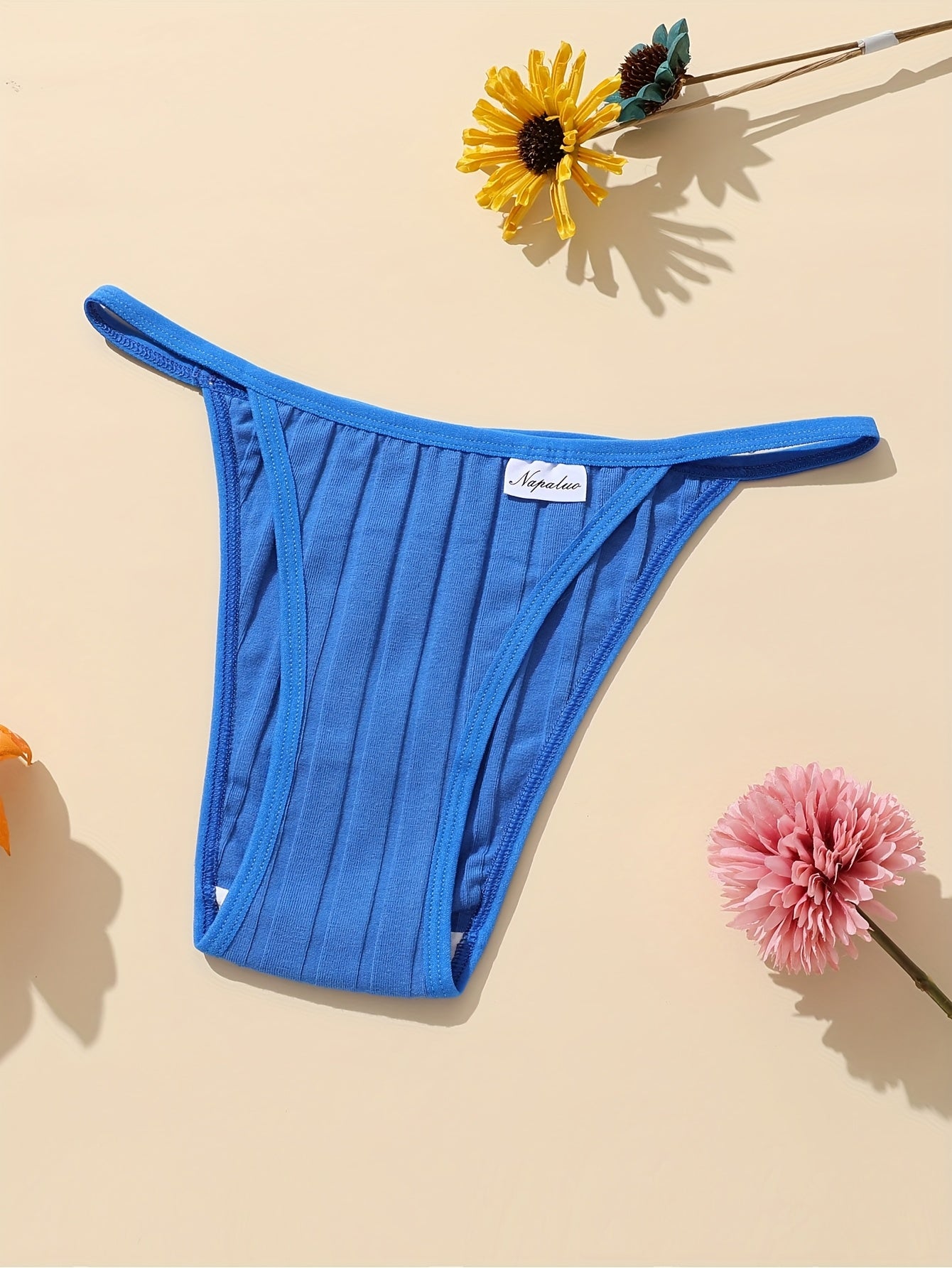 8pcs/Pack Women Briefs Simple Soild Color Elastic Thread Soft Comfortable Ladies Panty
