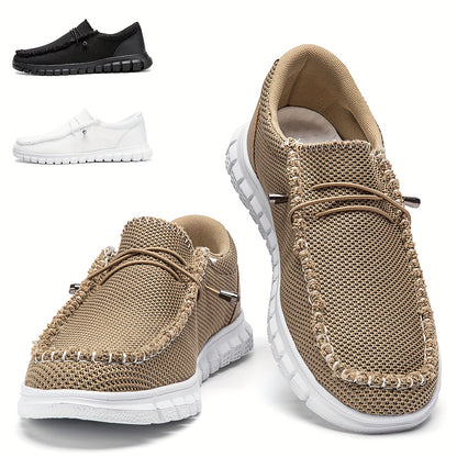 Men's Lightweight Casual One-step Sneakers Non-slip And Breathable for Running And WalkingLace-free Round Toe DesignPure ColorAll-season Wearability - 9920