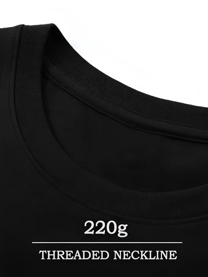 Men's Outdoor Fitness T-shirt Salt Pattern Printing, Please Be Careful Who You Trust, Spoken Short-sleeved Crew Neck Top 200g Cotton Breathable Elastic Fabric