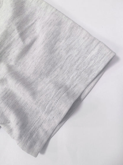 Ladies' European-Style Round Neck Short Sleeve T-Shirt for Summer, Lightweight and Breathable, Front and Back with Stylish Floral Prints and 'Beautifully Broken' Text, Perfect Comfort Fit for Daily Wear, A Versatile and Chic Choice for Laid-Back
