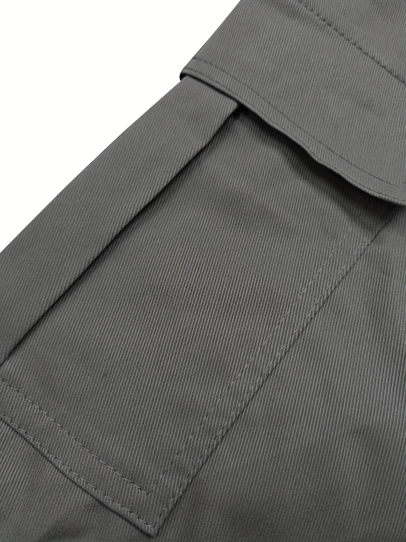 Men's Grey Polyester Cargo Shorts - product view 47