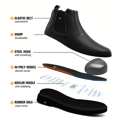 New PU Anti-smash Anti-puncture Men's Daily Casual Labor Insurance Shoes