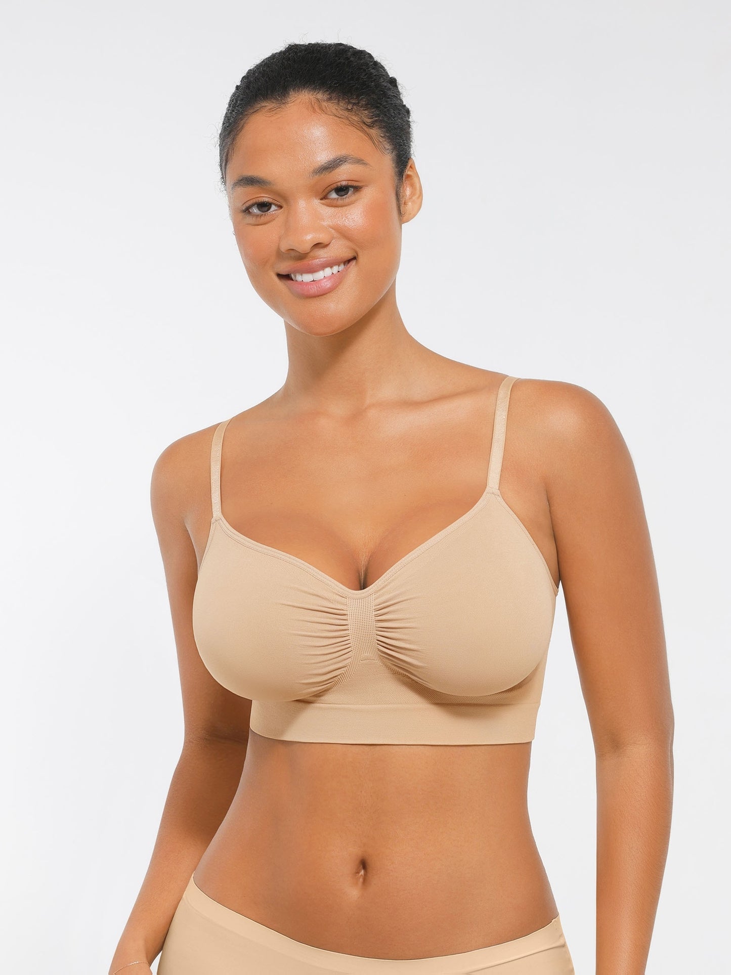 Plus Size Seamless Bra for Women Push-Up Breathable Back Control Bra