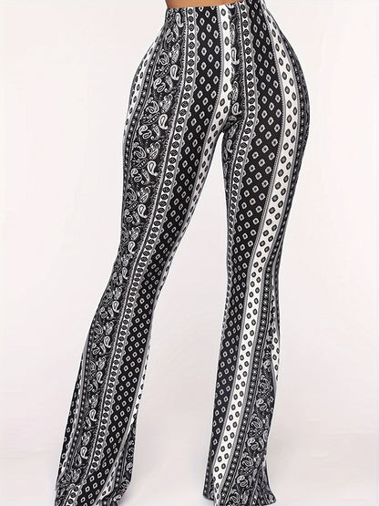 ZAFUL Women'S High-Waisted Cut-Out Trousers Ladder Bootcut Textured Flare Trousers Wide-Leg Evening Pants