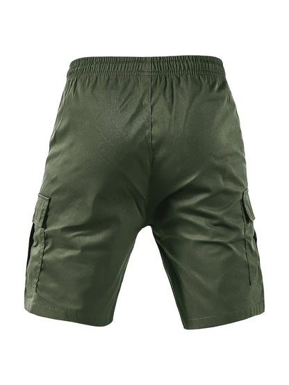 Men's Black Polyester Cargo Shorts - product view 10