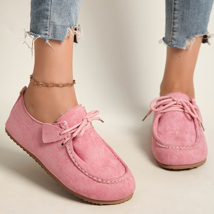 [Lace-Up Casual Shoes] Retro Lace-Up Casual Shoes for Women With Soft Soles, Comfortable for Daily Commuting, Versatile Spring And Autumn Single Shoes, Easy to Wear Without Tiring Feet, Women Shoes