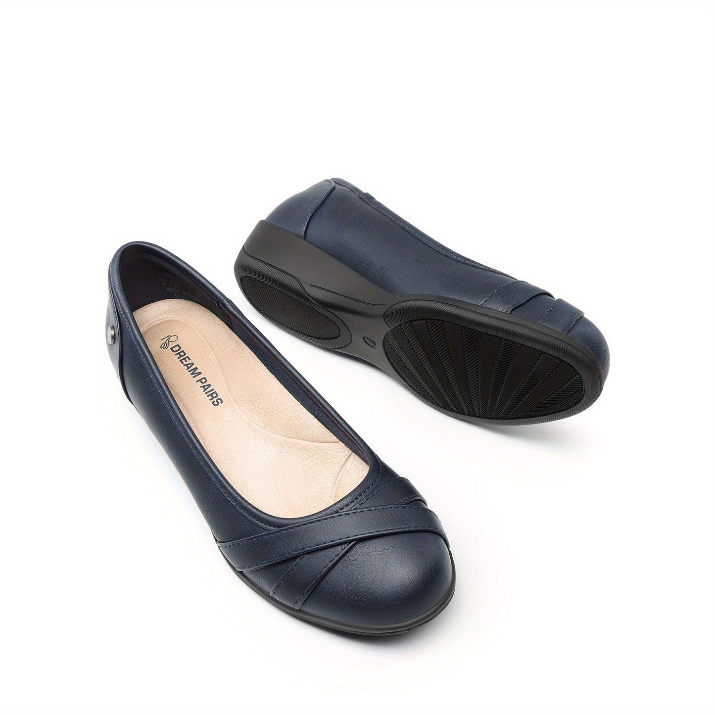 Casual Flat Shoes for Women with a Comfortable Round Toe And Low Heel, Ideal for Long Walks And Standing at. Soft-Soled Brand Shoes, Perfect As a Gift for Ladies.