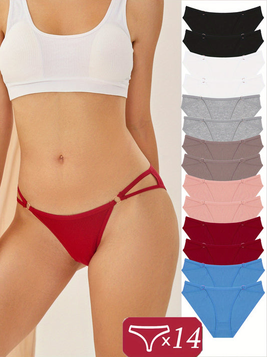14-Pack Women's Bikini Briefs - Soft Seamless Everyday Comfort – main product image