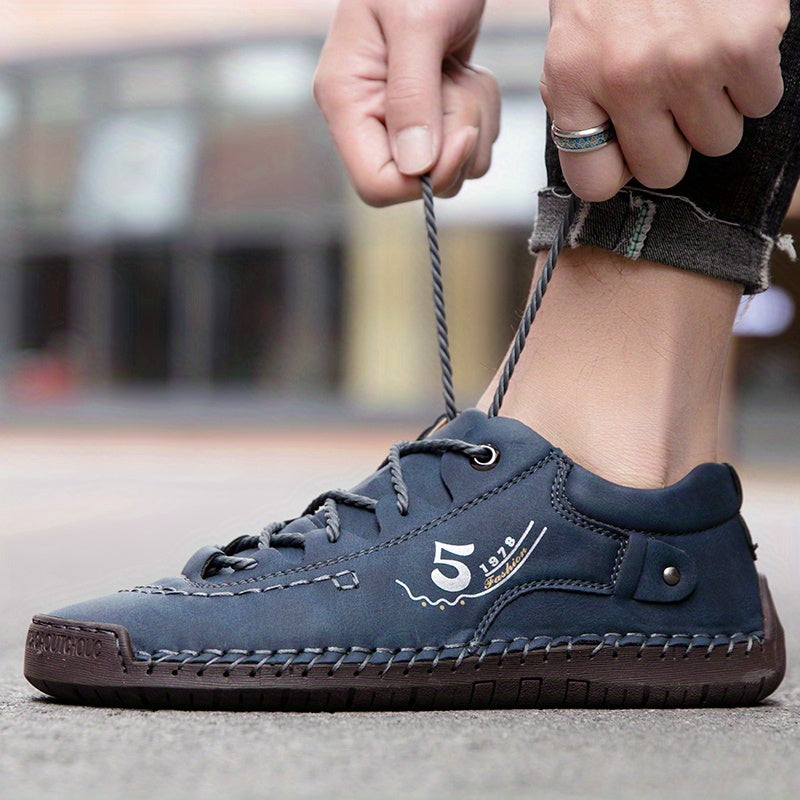 Men'S Handmade Stitching Casual Shoes Flats Outdoor Walking Sneakers