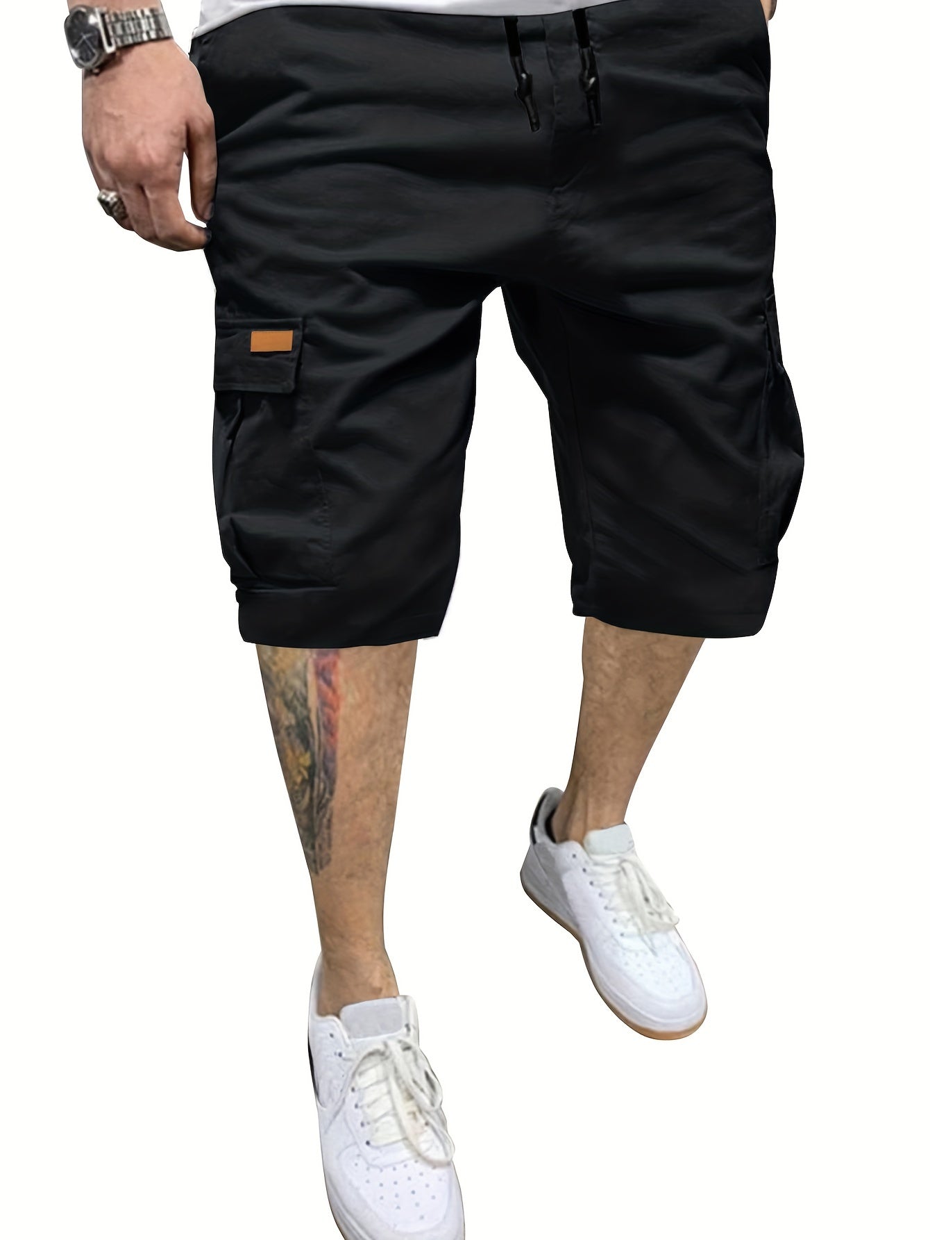 EXARUS Men'S Lightweight Quick-Dry Fishing And Hiking Shorts with Expandable Waist, 2pcs Set for Outdoor Casual Wear