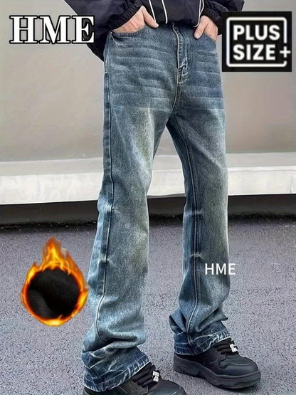 Men's Bootcut Jeans - Classic Wash Clean Finish Modern