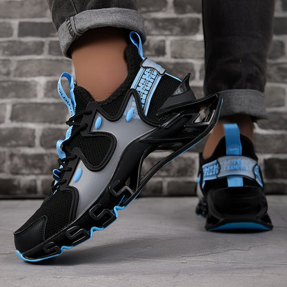 Men's UltraComfort Blade Sneakers - Shock-Absorbing Breathable Athletic with Cushioning & PVC Sole, Low-Top Lace Closure Suitable for Jogging, Hiking, Gym, Outdoor - Lightweight for - Wear