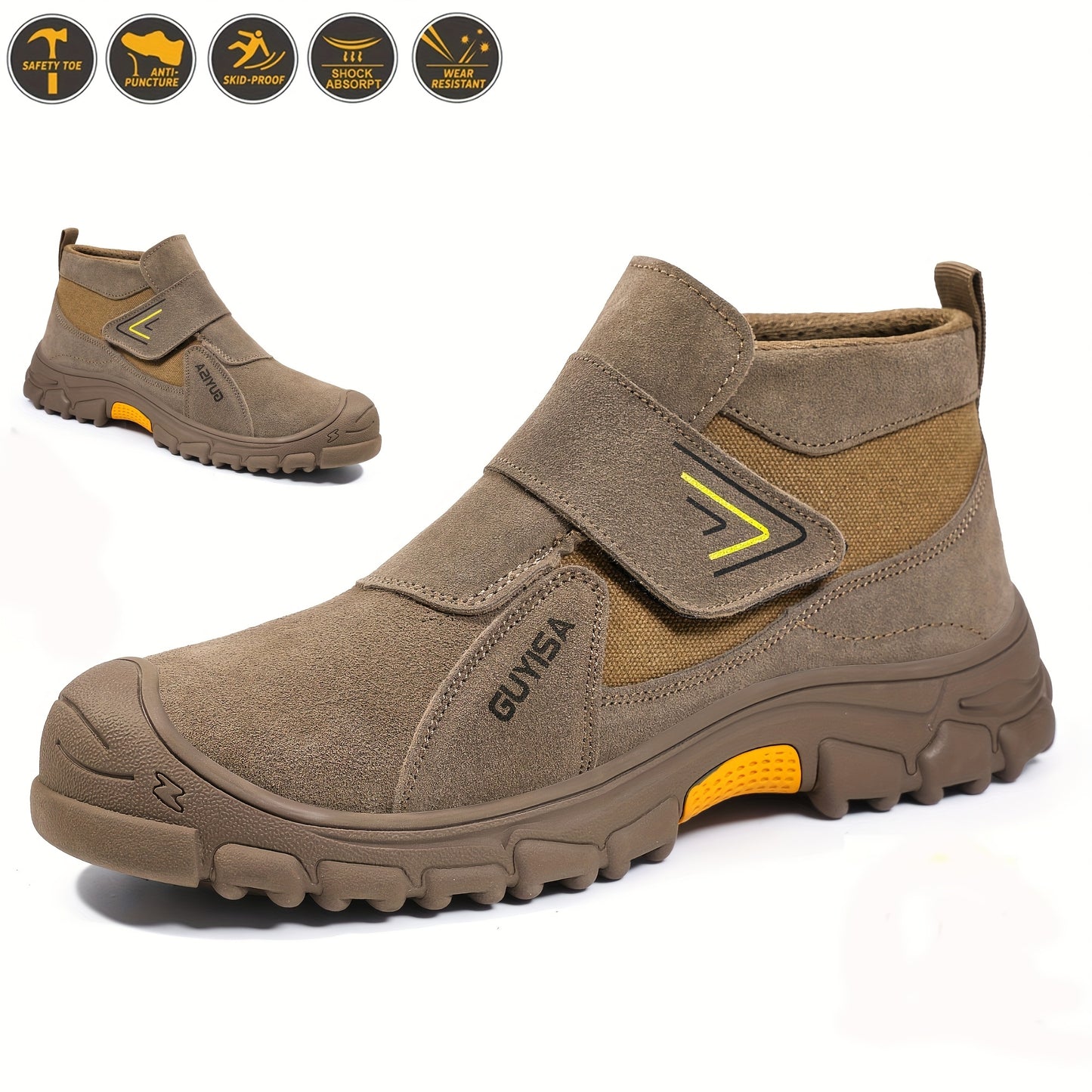 Men's Safety Shoes Anti-smashing/Stabbing-proof Steel Toe Steel Plate High Temperature  Sparkproof All Season Professional Welding Safety Shoes