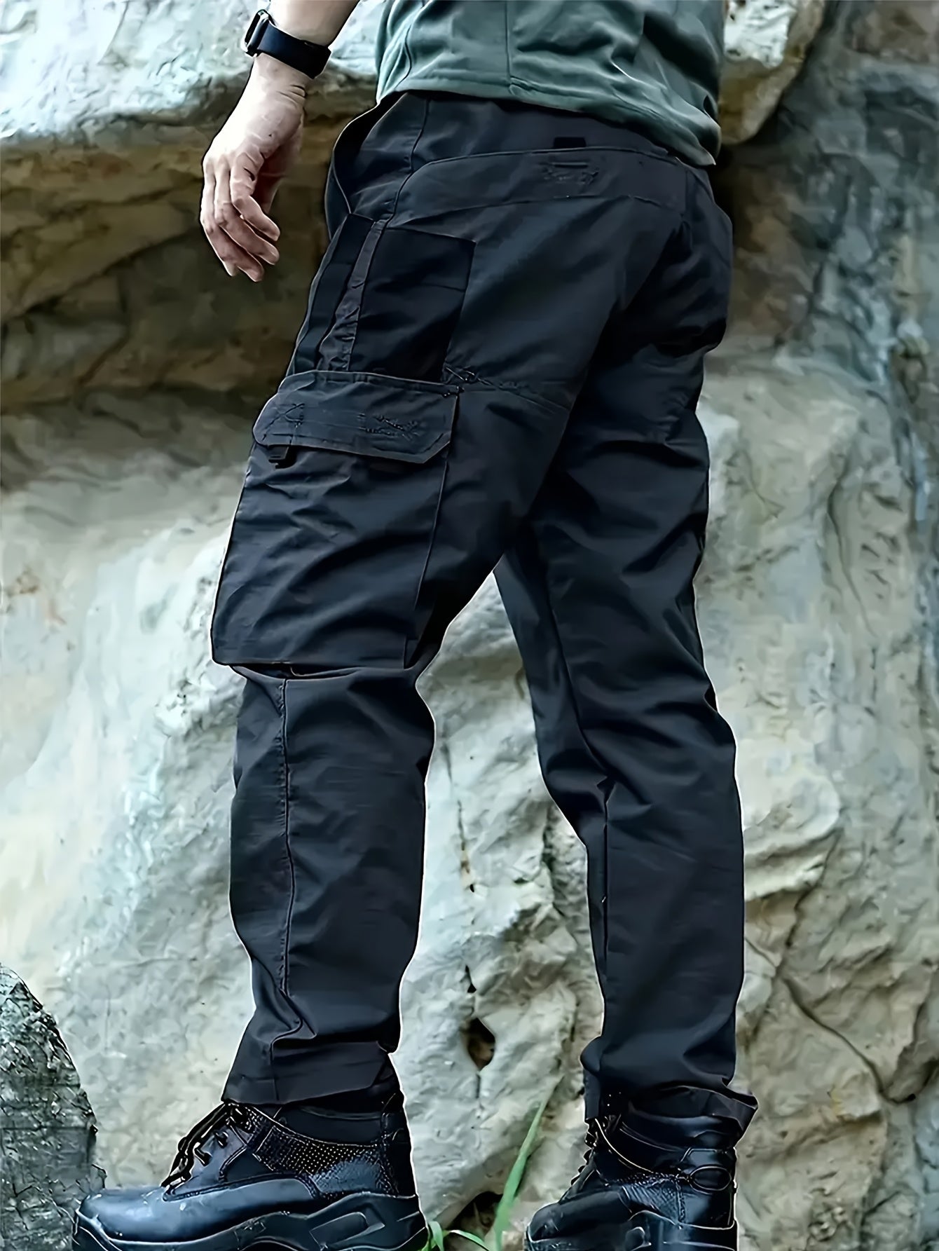 Men'S Tactical Cargo Pants - Quick-Dry Lightweight, Multi-Pocket Design, Regular Fit for Hiking, Camping, Outdoor Adventures (Belt Not Included), Hiking Pants, Adventure Clothing, Rugged Style, Scratchresistant Material, Utility Trousers