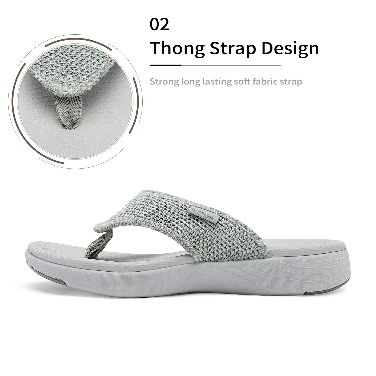 Womens Sandals - Comfortable Soft Sole Slides - Stylish Summer Beach Wear for Vacation, Poolside, Outdoor - Quick-Dry, Breathable - Women's Support Flip Flops Comfortable Thong Sandals