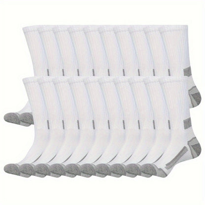 Men's Colorblock Crew Socks - 40-Pair Pack