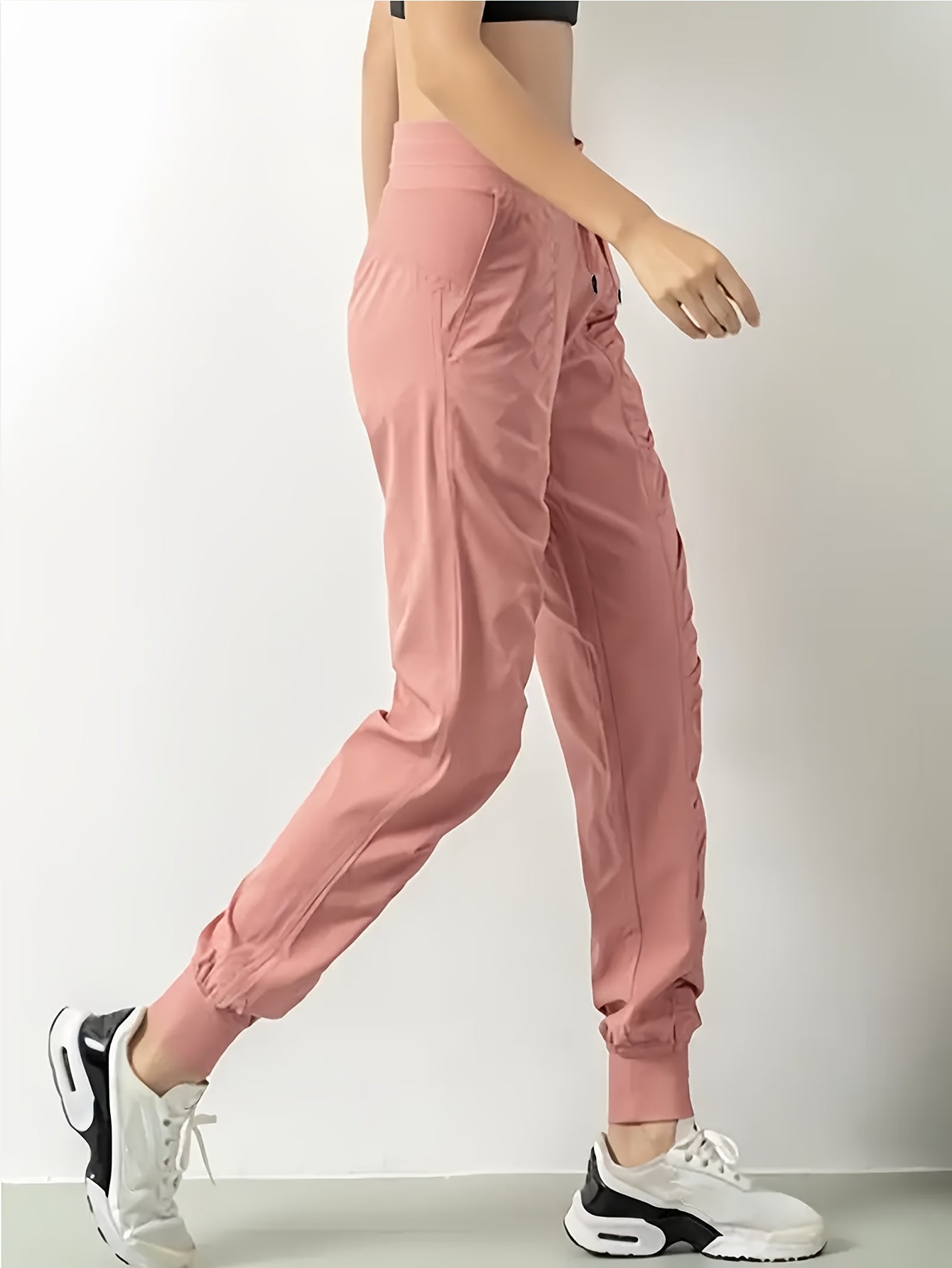 3pcs Women's Quick-Dry Training Tracksuit Pants - Slim Pleated Athletic Joggers with Drawstring Waist & Side Pocket, Gym Workout Pants Suitable for Running,, Gym - Spring Summer Fall Solid Color (Machine Washable)