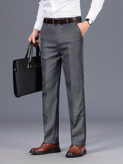 3 Colors Available, Men's Suit Pants, New Men's Classic Senior Business Casual Light Suit Pants, Casual Pants, Interview, Office Choice, Comfortable Material, Breathable and Quick-drying, Pocket Design, Perfect Gift Choice