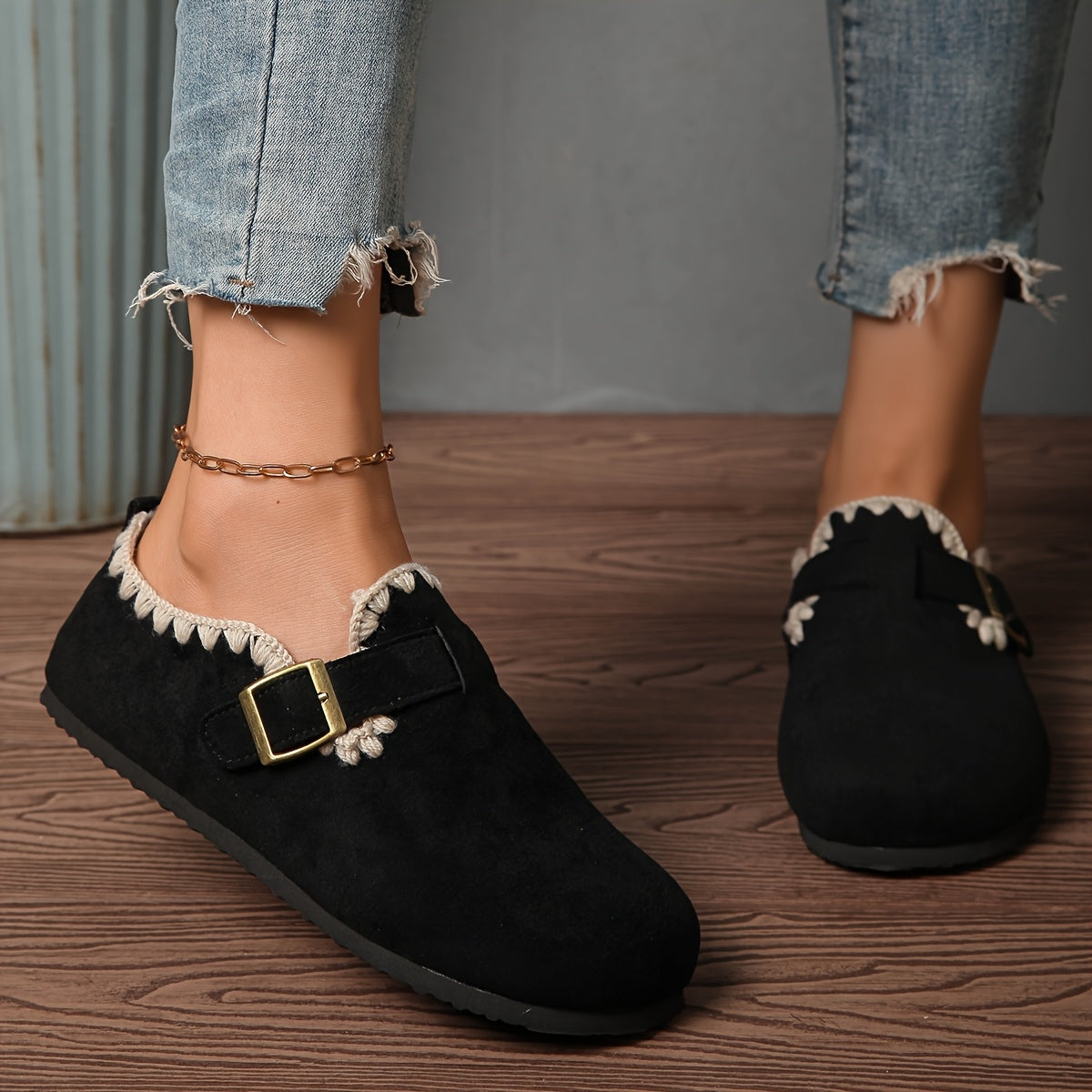 Women's Black Lace Shoes - product view 6