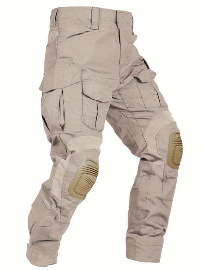 Men'S Tactical Pants with Knee Pads, Outdoor Cargo Work Pants Hunting Pants 10 Pockets (No Belt)