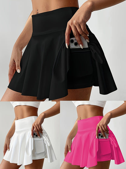 Women's Black White Tibetan Blue Mesh High-Waist Pleated Shorts - product view 27