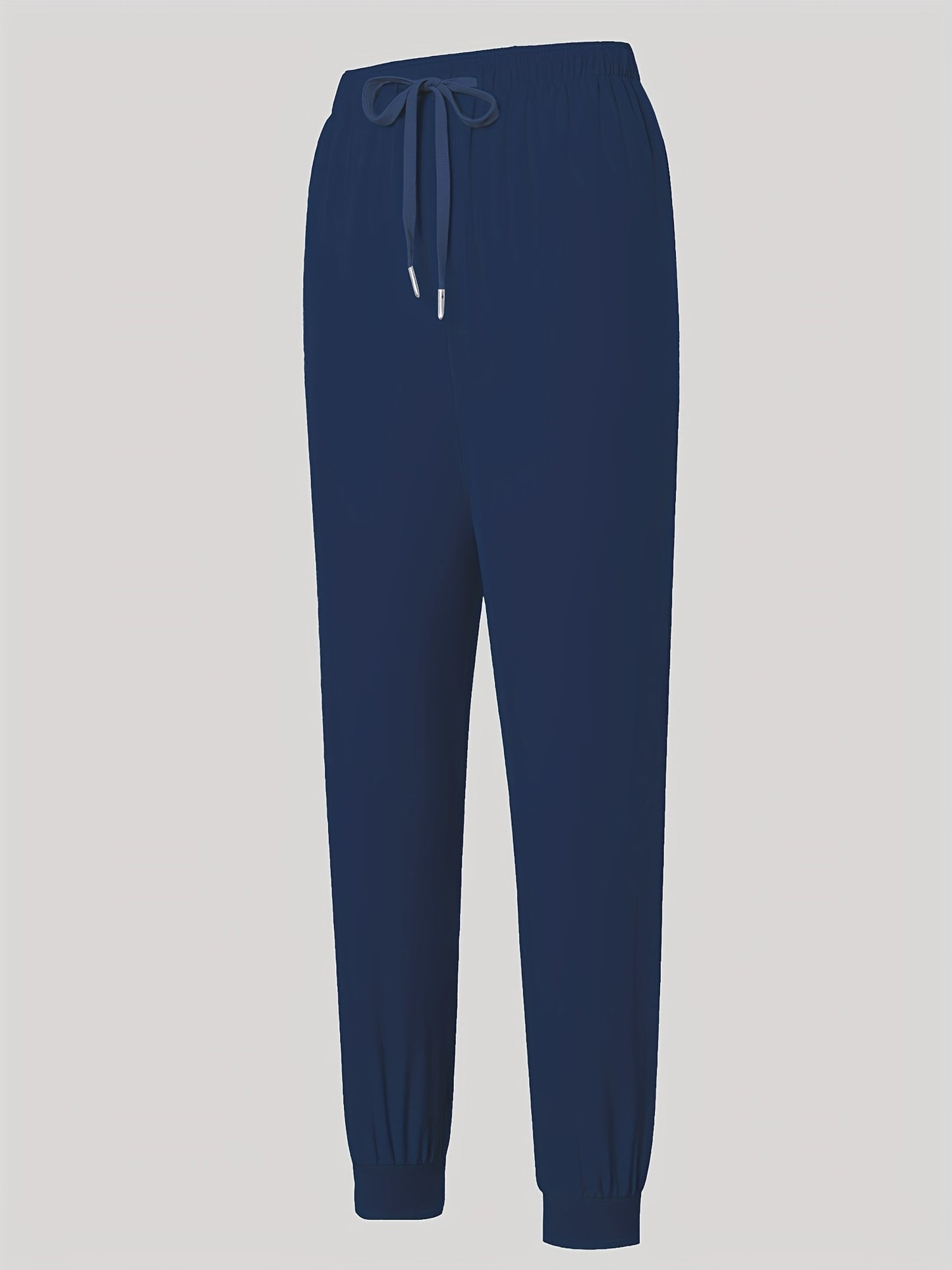 Women'S Frosted Pocket Brush Pants with Elastic Ribbed Toe Binding Work Pants