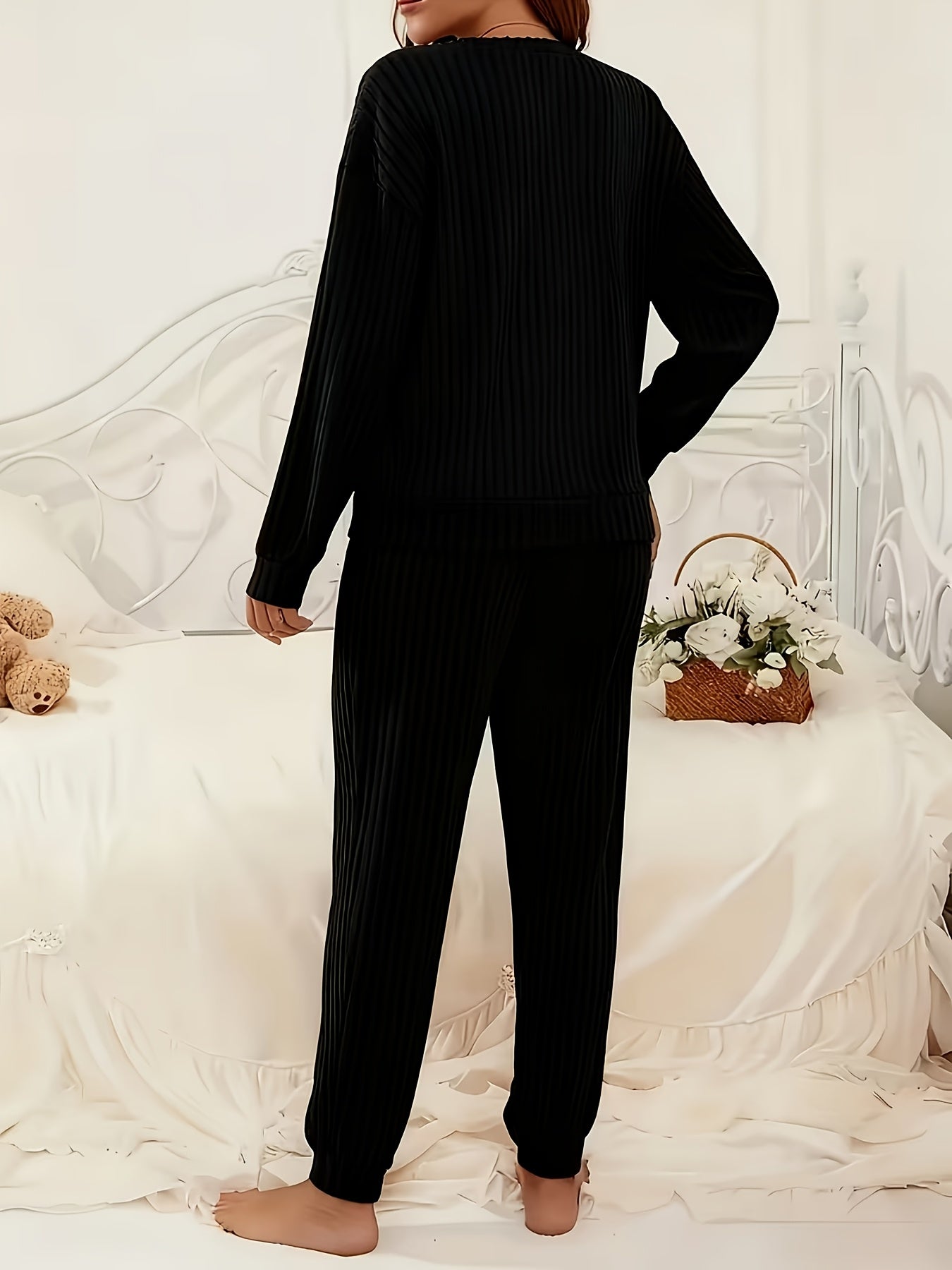 Women'S Loungewear Set, Top with Long Pants. Women'S Apparel, Women'S Summer Clothing, Women'S Summer Outfits, Women'S Popular Outfits, Women'S Set, Women'S Two-Piece Outside Twopiece Set Women'S Autumn Two-Piece Set Women'S Clothing