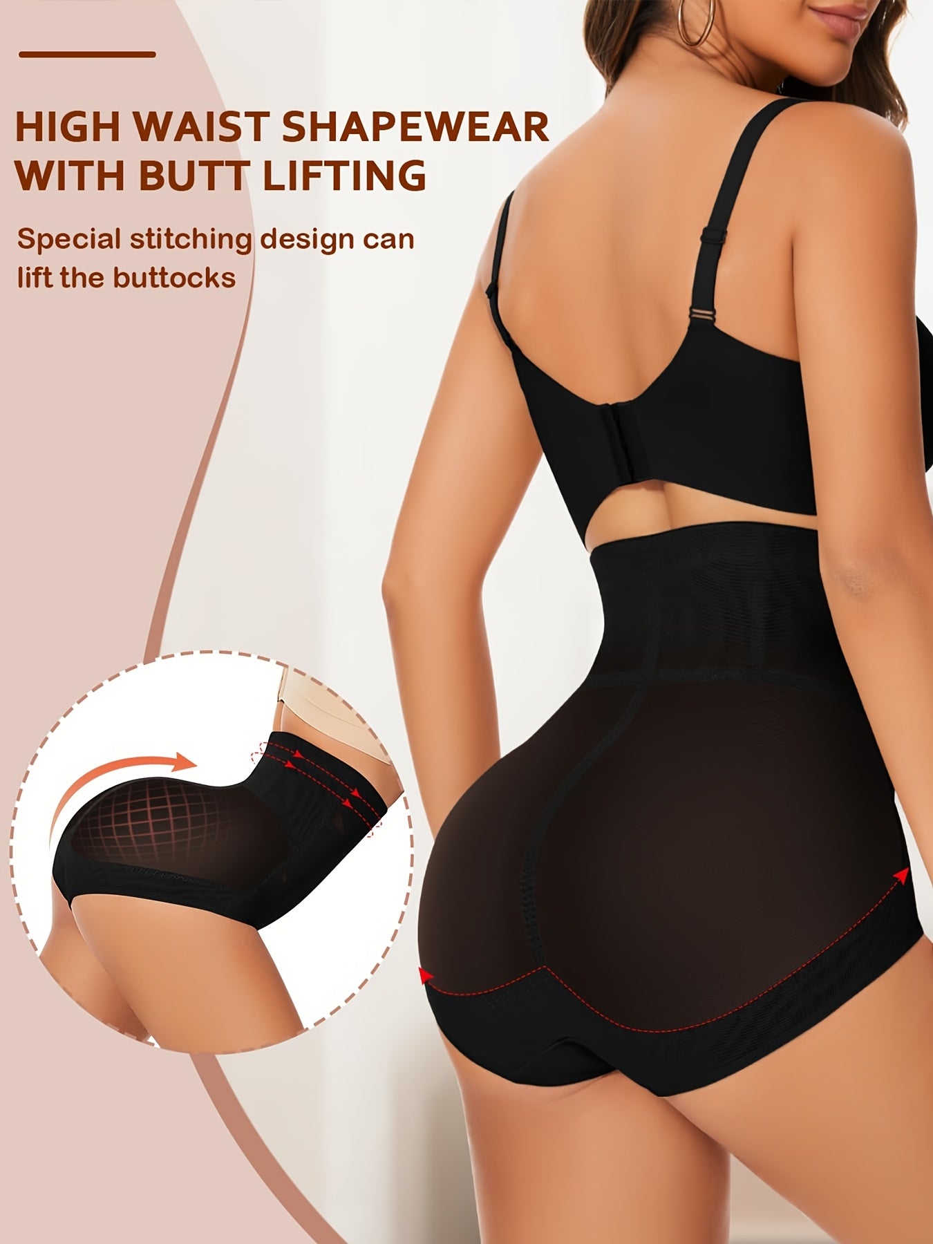 High-Waist Tummy Control Shapewear Panties for Women - Waist Trainer, Butt Lifter & Body Shaper Underwear, Butt Lifting Shapewear | Snug Fit Shapewear | Durable Shapewear, Waist Trainer Tummy Control