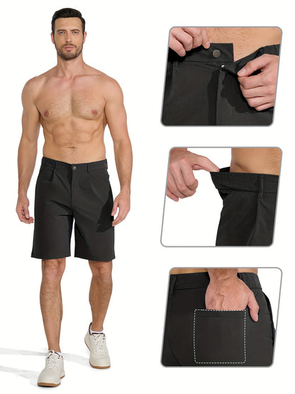 Men's Golf Shorts 9" Hiking Work Sports Casual Stretch Quick Dry High Quality Lightweight Work Shorts with 5 Pockets Quick Dry, Stretchy Comfort for Hiking & Leisur