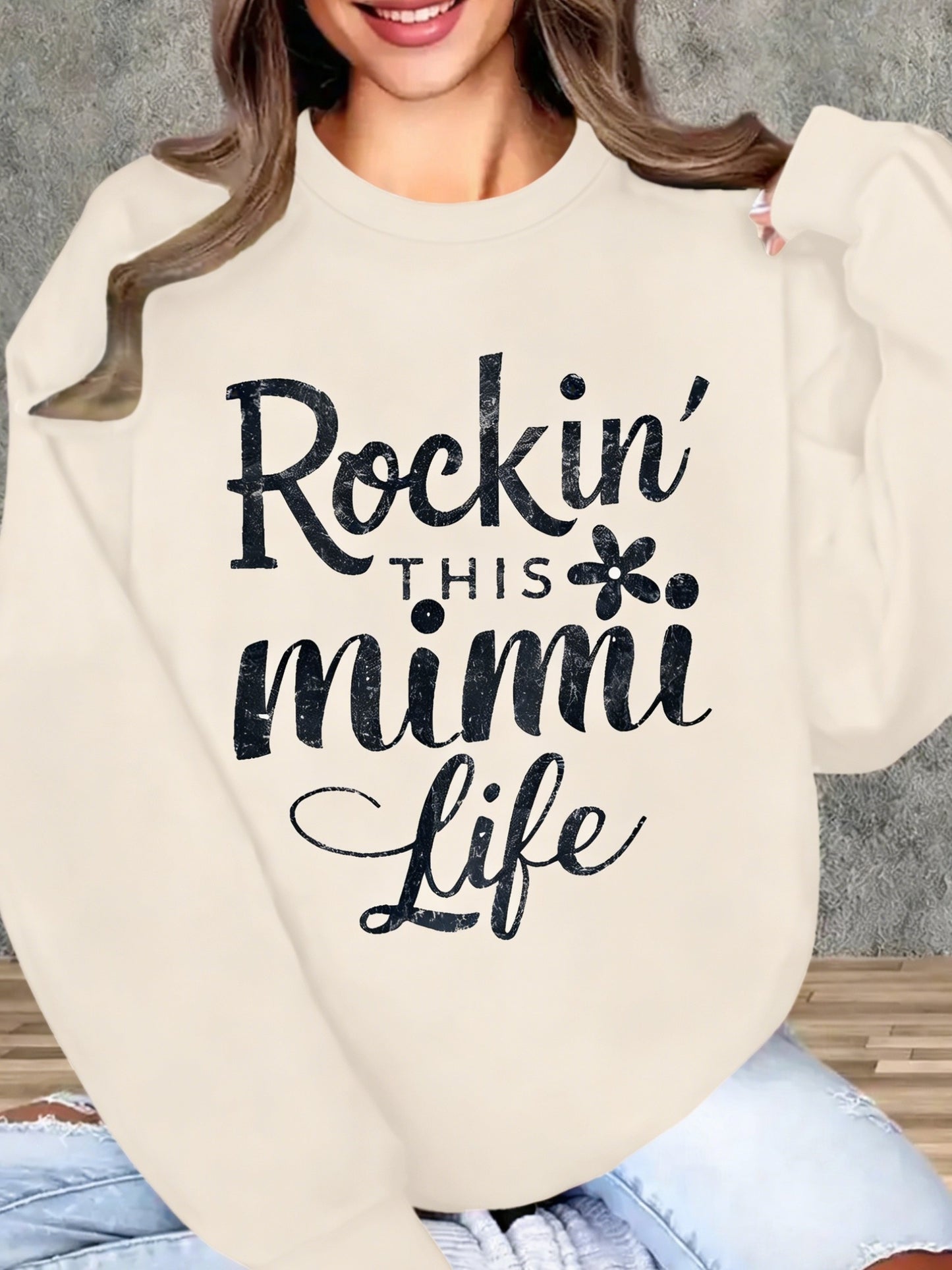 Floral Rock Style Mimi Life Women'S Sweatshirt