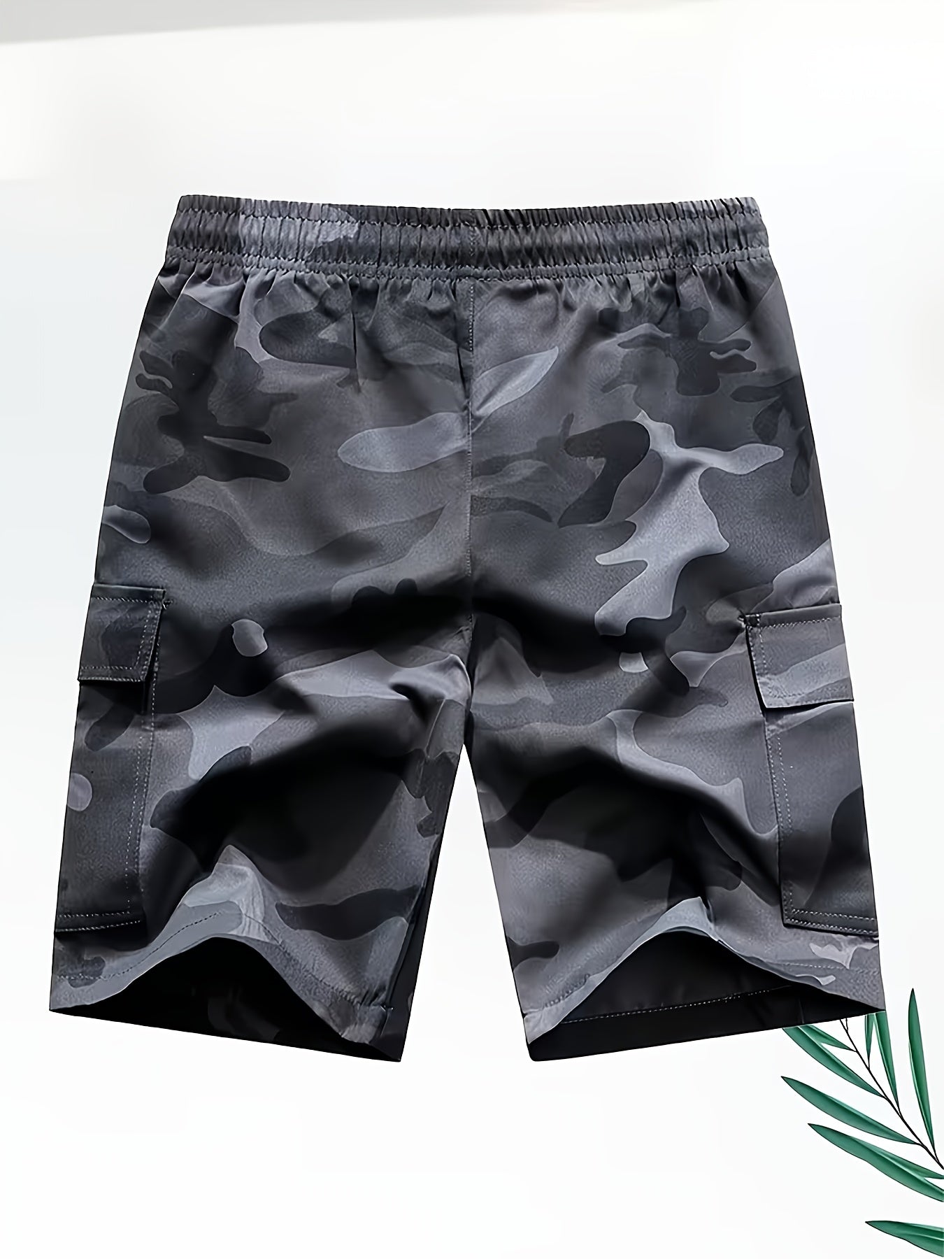 3pcs Set Of Camouflage Work Casual Sports Shorts with Large Pockets, Summer Quick-dry Breathable Shorts with Elastic Waistband, Perfect for Outdoor, for Teenager