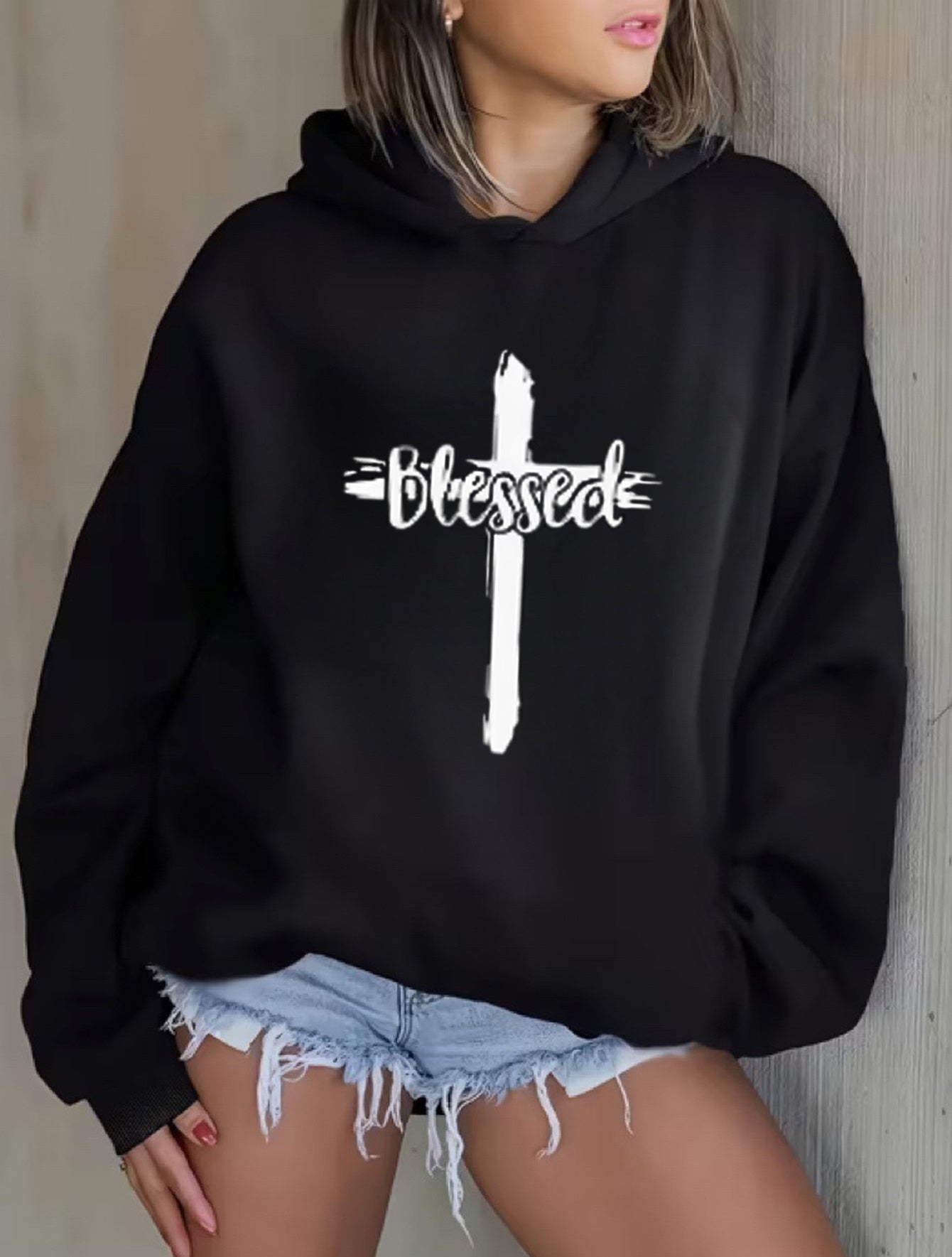 women's hoodie Sweater - Holiday Party Outfit - Soft Everyday Fall Tops - Machine Washable Casual Pullover sweatshirt
