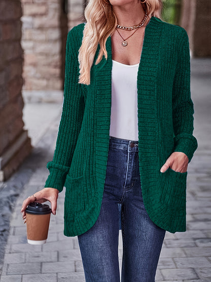[Orientation] Elegant Orientation + Fashionable Loose Casual Solid Color Thread Pocket Splicing Long Sleeve Blouse