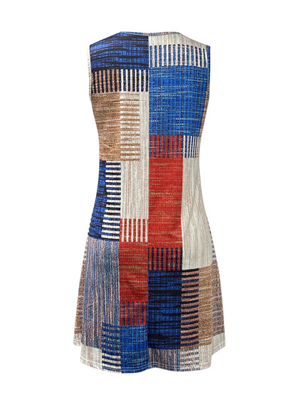 New Spring And Summer Fashion Vintage Sleeveless Dress