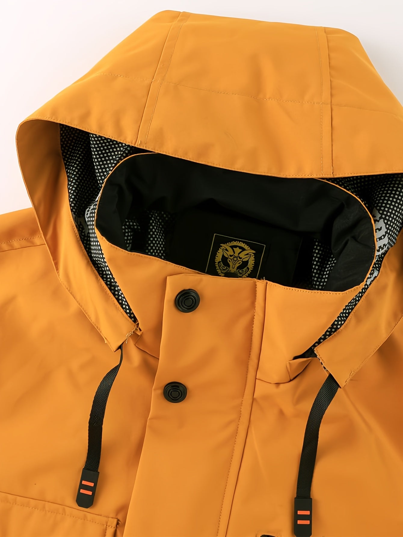 Men's Fashion New Jacket Men's Spring Autumn Thin Casual Multi-Pocket Outdoor Windbreaker Stitching Color Jacket Jacket Men's Removable Hat Windproof Outdoor Jacket Male
